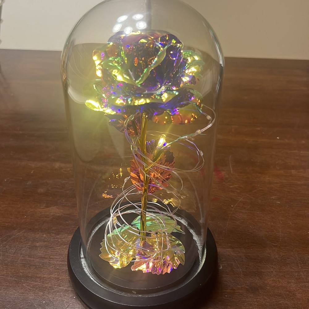 Purple flower lamp